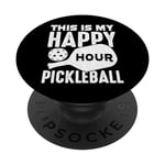 this is my happy hour Pickleball men women Pickleball PopSockets Swappable PopGrip