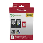 Original Canon PG-540 and CL-541 Ink Cartridge Multipack with photo paper (5225B