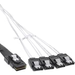 InLine SFF8087 SAS Connection Cable (4x SATA, 1:1, OCR, 1 m) White