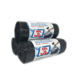 3 Rolls Black Bin Bags Biodegradable Plastic, Counts 60 Bags 60 x 72 cm 60L Litre 100% Recycled Trash Bags Bin Liners for Kitchen, Office, Garden, DIY, General Waste or Recycling Rubbish Strong Bags