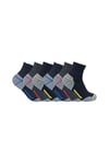 6 Pairs Cotton Low Cut Ankle Cushioned Work Socks for Steel Toe Boots