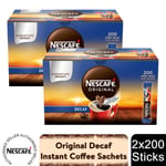 Nescafe Original Decaffeinated Stick Packs, 2 Pack (400 Sachets)