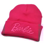 Barnens Barbie Stickad Mössa Beanie Höst Vinter Utomhus Keps Barbie Fans Hatt Gåvor Pink