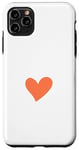 Coque pour iPhone 11 Pro Max Adorable cœur en corail minimaliste dessiné à la main