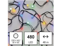 Christmas lights Emos Christmas tree balls XMAS cherry TIMER 9W 480LED 48m IP44 multicolor ZY1612T