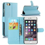 Apple iPhone 6/6S Plus PU Wallet Case Light Blue