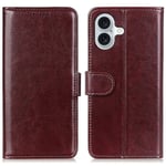 Crazy horse iPhone 16 Fodral - Brun Brun