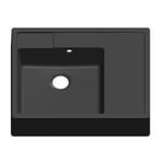 Évier timbre d'office granit noir Kümbad EWEN 1 bac 1 égouttoir à droite Noir
