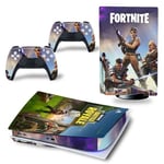 Autocollant Stickers de Protection pour Console Sony PS5 Edition Standard - - Fortnite (TN-PS5Disk-4312)
