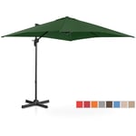 Uniprodo Aurinkovarjo - riippuva vihreä neliö 250 x cm kääntyvä