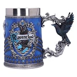 Nemesis Now B5612T1 Harry Potter - Chope à bière de collection - Motif : Serdaigle - Cadeau pour Fan et Passionné - Qualité Supérieure - Bleu et Argenté - 15,5 CM, Résine, 1 Unité (Lot de 1)