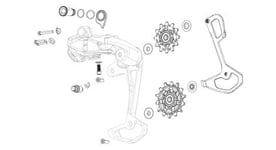 Chape sram derailleur gx t type eagle axs   galets