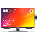 Cello C2424F 24 inch Full HD LED TV Built-in DVD Player Freeview Frameless TV HD Satellite Receiver "Pitch Perfect" Speakers Record Live TV with USB. DVD Player Perfect for Your Kitchen. UK Made 2024