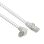 Metronic, Câble Ethernet RJ45 UTP Coudé 90° Catégorie 5e, 1 Gbit/s, Connecteurs Dorés, Idéal pour Ordinateurs, Smart TV, Consoles de Jeux (3 m)