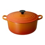 Le Creuset Rond enamel pan for IH 20cm orange Dishwasher safe Non-Stick NEW
