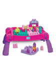 MEGA First Builders Pink Build 'n Learn Table and Construction Bricks, One Colour