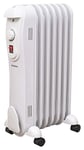 Schallen Portable Electric Slim Oil Filled Radiator Heater with Adjustable Temperature Thermostat, 3 Heat Settings & Safety Cut Off (1500W | 7 Fin)