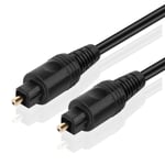 TNP Digital Optical Audio Cable 10 Feet S/PDIF Fiber Optic Cable Toslink TV Optical Cable for Soundbar, Home Theater, Speaker Wire, TV, PS4, Xbox Male to Male Gold Connectors & Strain-Relief Cord|