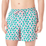 United Colors of Benetton Men's Boxer Sea 5hvj6x00d Board Shorts, Pink A Patterned 72z, L