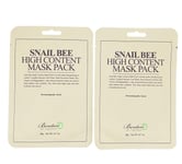 2 Benton Snail Bee Sheet Mask High Content Pack Facial Hydration Smoothing