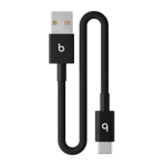 Beats kort vävd usb-a till usb-c kabel (20 cm) – sprintsvart