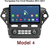 QXHELI Navigation GPS Double Din À Écran Tactile Voiture Navigation GPS Android Car Stereo Bluetooth Speakerphone MirrorLink AM/FM Récepteur WiFi SWC pour Ford Mondeo 2007-2013