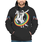 Ouniaodao Unisex Rainbow NASA Unicorn Hoody Casual - Black Soft Training Jacket white s
