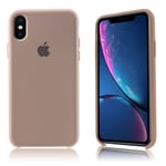 iPhone XS silky solid silicone case - Pink