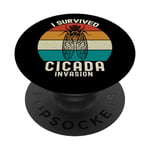Survived Cicada Invasion Insect Bug Infestation Cicadas PopSockets Swappable PopGrip