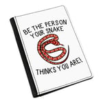 Be The Person Your Snake Thinks You Are Passport Holder Cover Case Crazy Lady