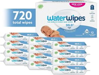 WaterWipes Baby Wipes Biodegradable - 12 Pack's of 60 Wet Wipes (720 Wipes)