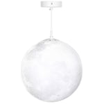 3D Moon Pendel Light Hängande lampa med APP-kontroll, Music Moon Lamp Taktaklampa med CCT och RGB-färgförändring för kök, matsal