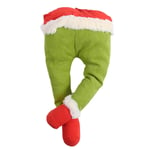 Seasaleshop Christmas Burlap Thief Stole Wreath | How The Grinch Stole Christmas Garland | Wired Wreath Frame With Pose Able Plush Legs | Christmas & Thanksgivings Indoor Decoration
