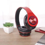 Xpork Bluetooth Headphones Wireless Headset Noise Cancelling Stereo Earphones Over Ear for Home Office Online Class Cellphone PC TV Red Black