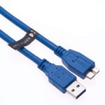Keple Charging Cable Compatible with Samsung Galaxy Note Pro 12.2 USB3, USB 3.0 Cable, Micro B (0.5m Blue)