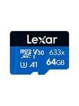 Lexar High Performance BLUE Series - flash memory card - 64 GB - microSDXC UHS-I