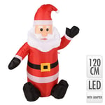 JUUS Juldekoration TOMTE LED Lysande uppblåsbar 120 cm