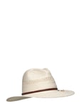 Open-Worked Straw Fedora Accessories Headwear Straw Hats Cream Lauren Ralph Lauren