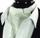 Luxury Mens Gift Off White Silk Cravat Ascot Tie  Floral Scarf  Paisley A34 UK