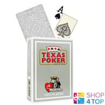 Texas Poker Hold Em Grey Playing Cards Deck Modiano Jumbo Index Poker Size New