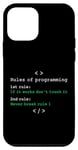 iPhone 12 mini Funny Rules of programming, 1st Rule and 2nd Rule, Coding Case