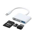 Joyroom Lightning to USB OTG Adapter S-H142 SD Card Reader, microSD (White)