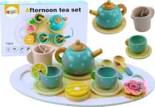 Leantoys Kaffe- Och Teservis För Barn Lean Toys, Trä