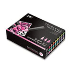 Spectrum Noir Triblend Alcohol Markers Colouring Pens - Unique 3-in-1 Blendable Colour Shade Effect - 24 Coloured Pen Kit (Essential Shades)