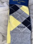 Polo Ralph Lauren Mens 3 Pack Polo Socks One Size Grey Black Yellow