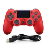 HALASHAO PS4 Controller, wireless game controller for wireless PC/PS4/Steam game controller, playstation 4 games,Red