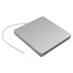 Lecteur CD DVD externe USB C lecteur CD DVD portable ultra fin graveur/graveur/lecteur USB duplicateur de disque (argent)