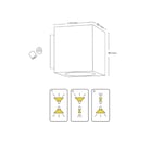 Esta Väggarmatur 2x3W IP54 830 Svart