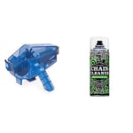 Park Tool CM-5.3 - Cyclone Chain Scrubber,blue & Muc-Off MUC950 Chain Cleaner, 400 Millilitres - Water-Soluble, Biodegradable Bike Chain Cleaner Spray - Suitable For All Bicycle Chains, Black