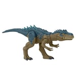 Mattel Jurassic World Carnage Sans Pitié Dinosaure Allosaurus, figurine articulée avec attaque continue par morsures et rugissements, pointes de combat activées au moyen d’un simple bouton HRX51
